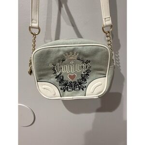 Juicy Couture Light Washed Denim Crossbody Camera Bag NWOT O